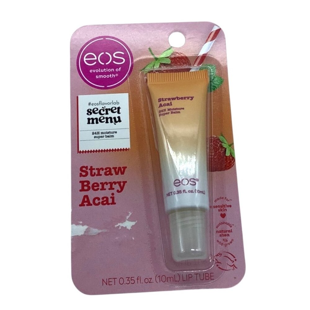 EOS Evolution Of Smooth Strawberry‎ Acai Lip Balm NEW .35 Fl Oz Limited Edition